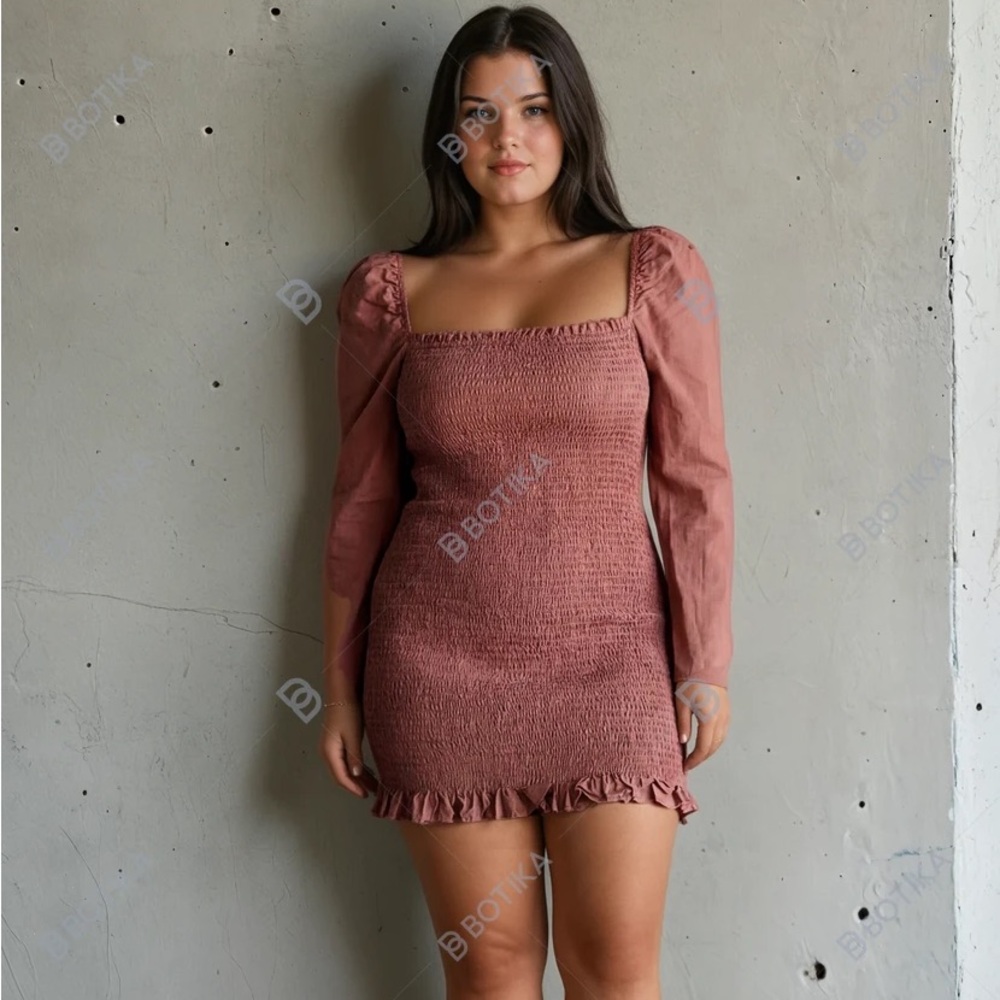 Wilfred Terracotta Smocked Dress Festival Dress Soft Girl Women’s Large